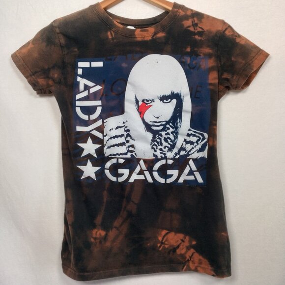 Lady Gaga Baby T Shirt Women Small Bleach Dyed Graphic Music Bleached - Picture 2 of 16